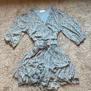 Blue Floral Romper